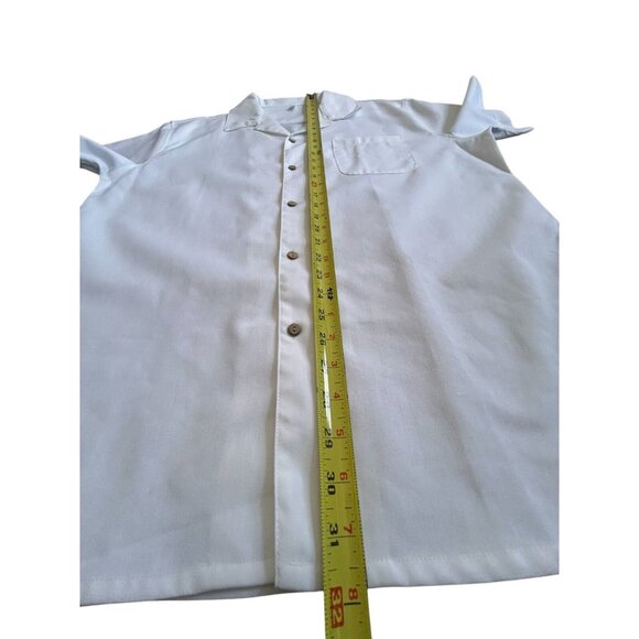 COOFANDY Men's Button Down Casual Short Sleeve Shirt Linen Blend White Large - Picture 8 of 9